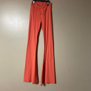 Aerie Offline Flare Leggings in coral